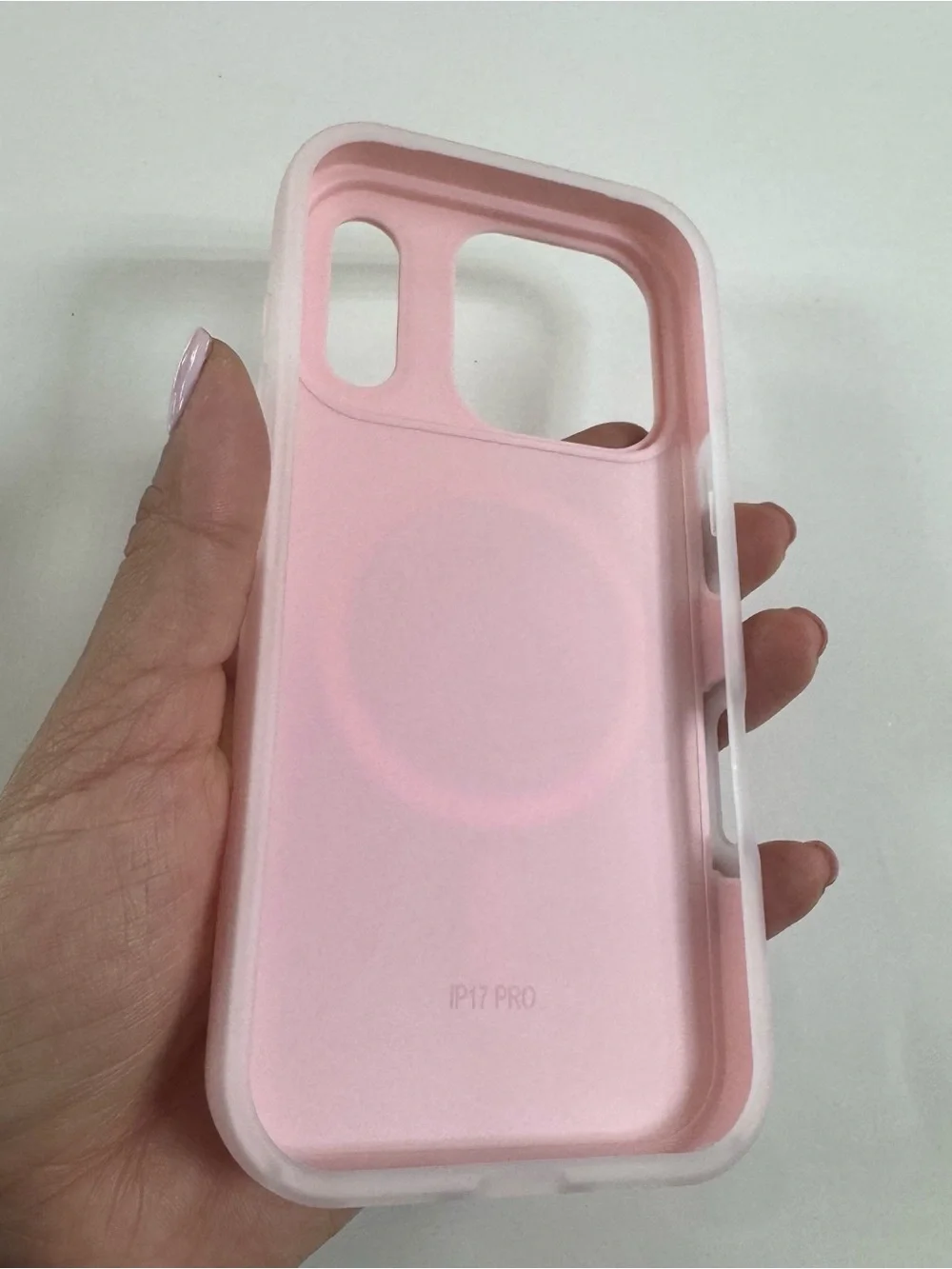 iPhone 17 pro Pink MagSafe Compatible Silicone Phone Case